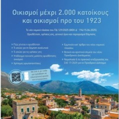 Οικισμοί μέχρι 2.000 κατοίκους και οικισμοί προ του 1923